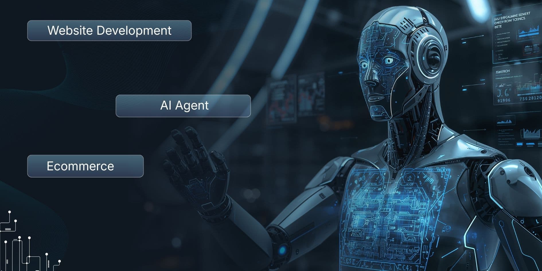 Abstract technology digital nodes